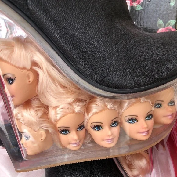 Jeffrey Campbell Icy Barbie Boots 8 Doll Head NEW - Picture 7 of 16